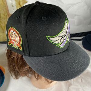 New Era California Angels 50th Anniversary Fitted Hat 7 1/4 Cooperstown